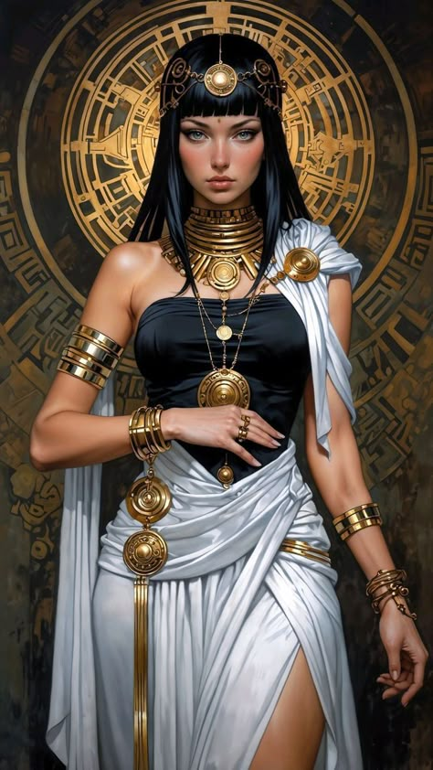 Ancient Egypt Costume, Cleopatra Cosplay, Ancient Egypt Women, Egyptian Inspired Fashion, Ancient Egyptian Fashion, Ancient Egyptian Women, Cleopatra Jewelry, Egyptian Goddess Art, Egyptian Princess