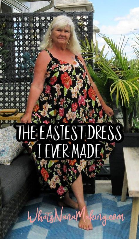 Easy Sew Maxi Dress, Sewing A Sundress, Easy Sundress Sewing Pattern, Easy Diy Summer Dress, Free Boho Sewing Patterns, Simple Sundress Pattern Free, Easiest Dress To Sew, Easy Diy Dresses For Women, Simple Dress Pattern Free Summer