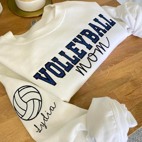 Tapather Team Mom Volleyball Ideas, Volleyball Mom Sweatshirt, Volleyball Tournament Mom Outfit, Volleyball Parent Shirt Ideas, Volleyball Hoodies, Volleyball Sweatshirts, Volleyball Apparel, Volleyball Team Gifts, Embroidered Products