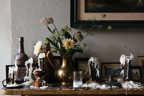 Arrangements for the mid-winter mantel, a coveted book on the California landscape, and more things we have our eye on this weekend: Michelle is coveting , Southern Gothic Decor, Southern Gothic Aesthetic, Dark Cottage Core, Creole Cottage, Gothic Garden, Dark Cottagecore, Ace Hotel, Private Dining Room, Southern Gothic