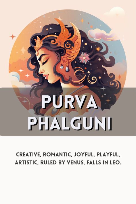 Purva Phalguni Nakshatra, Astrology Oracle Cards, Purva Phalguni, Astrology Cards, Astro Science, Astrology Planets, Astrology Numerology, Oracle Tarot, Oracle Deck