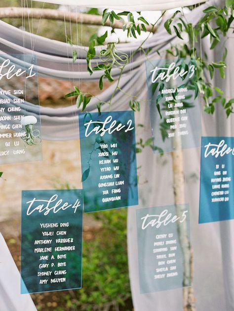 Coastal Wedding Signs, Sea Glass Seating Chart, Beachy Seating Chart Wedding, Slate Blue Wedding Decor, Seaglass Wedding Theme, Beach Wedding Guest Book Ideas, Spring Coastal Wedding, Beach Wedding Signage, Ocean Wedding Decor