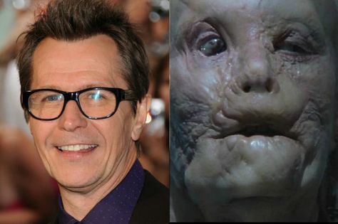 Character: Mason Verger, Movie: Hannibal, Year: 2001, Portrayed by: Gary Oldman, Make-up by: Greg Cannom. Mason Verger, Prosthetic Makeup, Movie Makeup, Idris Elba, Colin Farrell, Gary Oldman, Jared Leto, Elba, Character Design