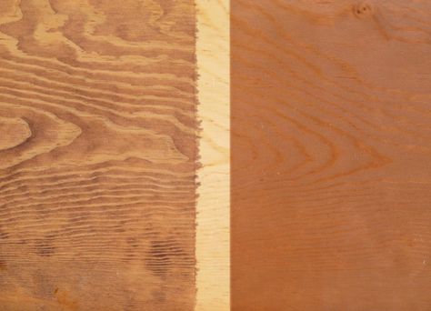 Staining Birch Plywood: Is It Possible To Avoid Blotching? | Popular Woodworking Magazine Staining Birch Wood, Best Stain For Birch Wood, How To Stain Plywood, Stained Plywood, Staining Birch Plywood, Staining Plywood, Wood Finishing Techniques, Stain Guide, Plywood Cabinets