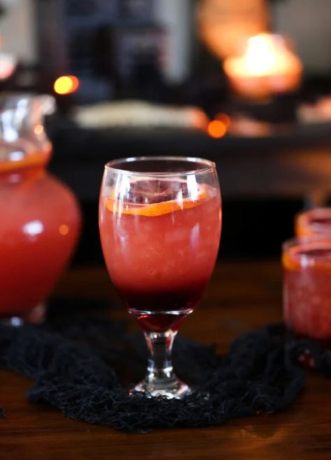 This Blood Orange Punch is a sweet, citrusy, festive punch that is perfect for all the holidays from October to December! Add a little rum or leave it out for a family friendly party punch! #cookiesandcups #partypunch #bloodorange #bloodorangepunch Watermelon Mojito Recipe, Flavored Lemonade, Orange Punch, Sweet Tea Recipes, Watermelon Mojito, Party Bowls, Lemon-lime Soda, Blood Orange Juice, Boozy Desserts