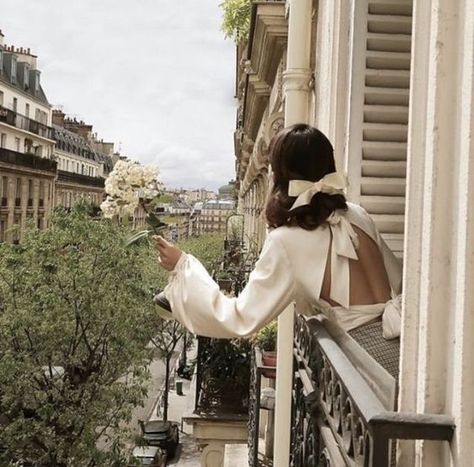 A Woman, Paris, Flowers