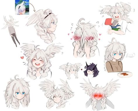 Kiana Kaslana, Bird People, Dungeons And Dragons Characters, Anime Animals, Character Poses, Honkai Impact, Creature Concept Art, Art Base, Creature Concept