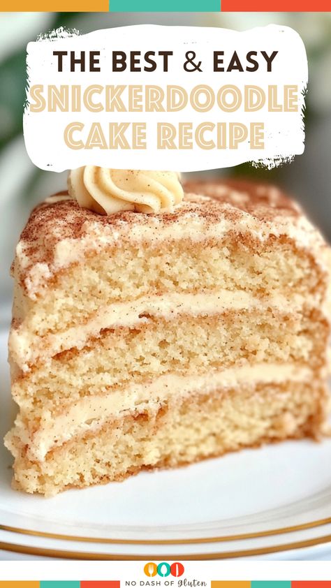 This Snickerdoodle Cake Recipe is the perfect combination of cinnamon sugar, cream cheese frosting, and a drizzle of caramel. Soft, flavorful, and utterly irresistible! Save this recipe now and impress your guests with a dessert that tastes as good as it looks! Snickerdoodle Cake With Cinnamon Cream Cheese Frosting, Cakes That Go With Cream Cheese Frosting, Cinnamon Cake Cream Cheese Frosting, Snickerdoodle Pound Cake Recipes For, Snickerdoodle Layer Cake, Nothing Bundt Cakes Recipe Copycat Snickerdoodle, Snickerdoodle Frosting Recipe, White Cake Mix Cakes Recipes, Snickerdoodle Cake From Box Cake