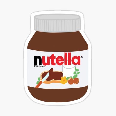 Nutella Sticker, Nutella Aesthetic, Random Drawings, Food Stickers, Rainbow Stickers, Nutella Bottle, Aesthetic Iphone, Logo Ideas, Aesthetic Stickers