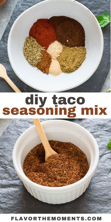 This DIY Taco Seasoning Mix is packed with flavor and so much better than store bought taco seasoning packets! It comes together with basic ingredients you already have on hand and you control the sodium! #diy #seasoning #mexican Taco Seasoning Mix Recipe, Taco Spice Mix, Make Taco Seasoning, Taco Seasoning Mix, Homemade Taco Seasoning Recipe, Taco Seasoning Recipe, Seasoning Recipe, Homemade Spices, Homemade Seasonings