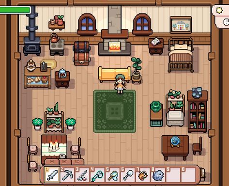 I may or may not have finished all the early access content in Fields of Mistria… anyways, here’s my house 🥴💕 . FIELDS OF MISTRIA COLLECTION W/ @chezalbi IS COMING NEXT MONTH!! 😍 . #fieldsofmistria #farmingsim #cozygames #cozygaming #newgame #pcgaming #womeningaming #cozychaos Fields Of Mistria, Cozy Games, Cozy Gaming, Farm Games, Make A Game, Stardew Valley, News Games, My House, Pixel Art