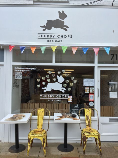 Chubby Chops Dog Cafe, George Street, Hove Dog Cafe Design Coffee Shop, Dog Cafe Ideas, Pet Cafe Interior, Pet Coffee Shop, Dog Cafe Design, Dog Cafe Aesthetic, Dog Coffee Shop, Dog Daycare Design, Pet Store Design