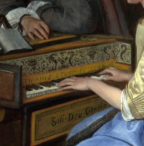 Jan Steen - A Young Woman playing a Harpsichord to a Young Man    Detail Classical Music Playlist, Best Classical Music, Piano Sheet Music Classical, Early Music, Baroque Painting, Classical Piano, Dutch Golden Age, Heart Photo, Music Sheets