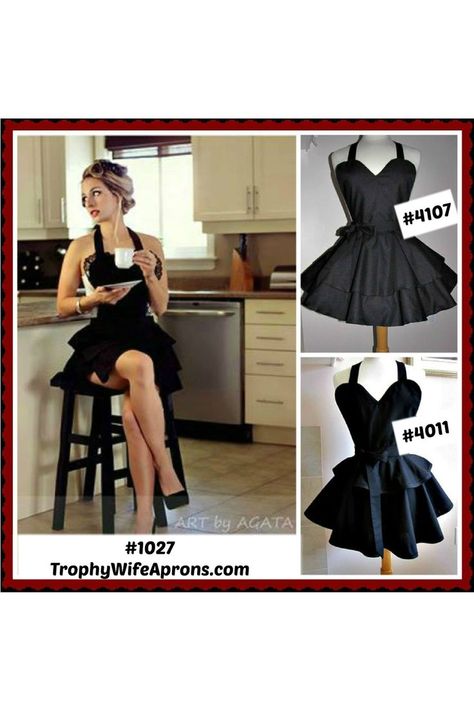 Available at www.TrophyWifeAprons.com
.
.
.
#blackaprons #blackandwhiteaprons #pinupaprons #letsgetcooking #lovetobake #lovetocook #christ-masgiftideas Sweetheart Apron, Pinup Apron, Hairstylist Apron, Flirty Aprons, Waitress Apron, Apron Design, Apron Vintage, Hostess Apron, Black Apron