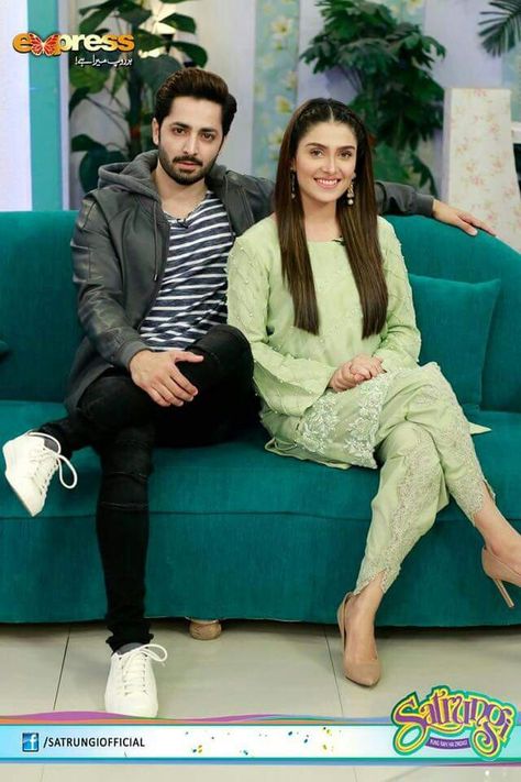 Ayeza khan and Danish Taimoor Satrangi- Rang rahi hai zindagi...Express Entertainment Ayeza And Danish, Ayeza Khan And Danish Taimoor, Ayeza Danish, Danish Taimoor, Aiza Khan, Atif Aslam, Pakistani Actors, Ayeza Khan, Pakistani Celebrities