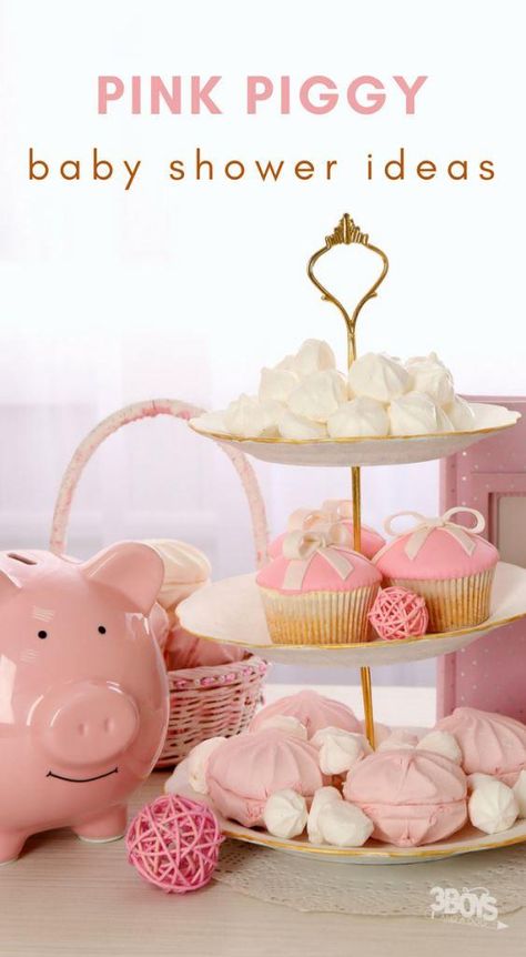 Pig Baby Shower Theme, Pig Baby Shower, Pearl Bridal Shower, Shower Tips, Pig Birthday Party, Wedding Shower Themes, George Pig, Grandma's House