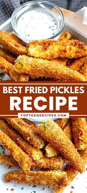 To me, the most important step when making a deep-fried pickles recipe is the breading process. The pickles have to be extra crispy on the outside. In this fried pickle recipe, I will show you exactly how to achieve that, and what is the best breading method and ingredients to use. So keep reading and follow these simple steps for the best-fried pickles recipe ever. Best Fried Pickles Recipe, Best Fried Pickles, Fried Pickle Recipe, Deep Fried Pickles, Fried Pickles Recipe, Avocado Recipes Healthy, Pickles Recipe, Pickle Recipe, Vegetable Side Dishes Recipes