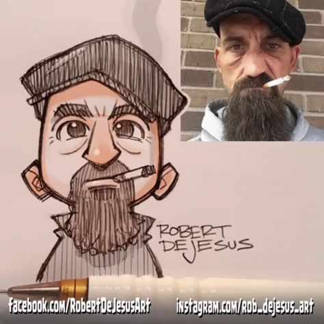 Robert Dejesus, Caricature Tutorial, Cartoon Drawings Of People, Caricature Sketch, Drawing Cartoon Faces, Portrait Cartoon, Cartoon People, Character Design Sketches, Caricature Drawing