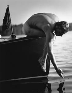 Bruce Weber - Tyke, Upper St. Regis Lake, NY (#2) Bruce Weber, G Man, Gelatin Silver Print, St Regis, Photo Organization, Great Photographers, Naomi Campbell, Magazine Photography, Leonardo Dicaprio