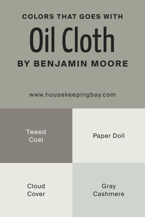 Benjamin Moore Oil Cloth Coordinating Colors, Oilcloth Benjamin Moore, Bm Oil Cloth Paint, Tweed Coat Benjamin Moore, Oil Cloth By Benjamin Moore, Benjamin Moore Tweed Coat, Benjamin Moore Oil Cloth Cabinets, Benjamin Moore Metropolis, Oil Cloth Benjamin Moore Cabinets