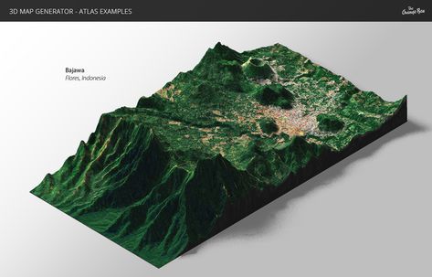 3D Map Generator - Atlas - From Heightmap to real 3D map #AD #Atlas, #Generator, #Map, #map Topographic Map Art, 3d Maps, Map Generator, 3d Mapping, 동화 삽화, Advanced Photoshop, Animation Storyboard, 3d Map, Earth Map