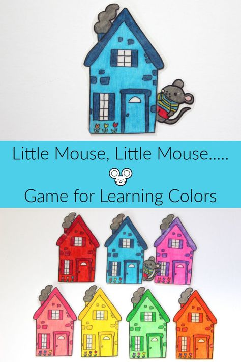 Little Mouse, Little Mouse.... Activity for Learning Colors #daycare #preschool #nurseryschool #childcare #circletime #kidsgame #kidactivity #learningcolours #learningcolors #toddlers #preschoolactivity Language Literacy Activities Toddlers, Rbt Activities, Ducks Nursery, Learning Colors Preschool, Toddler Circle Time, Learning Colors Activities, Color Activities For Toddlers, Circle Time Games, Learning Colours