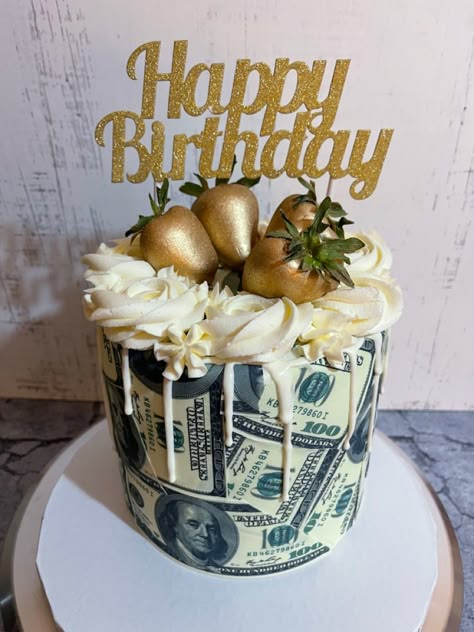 #chocolatecoveredstrawberries #fondant #fondantcake #fondantart #happybirthdaywishes #cake #cakeideas 35th Bday Ideas For Him, 31 Cake Birthday, Men 30th Birthday Cake, 23rd Birthday Cake For Guys, Money Birthday Cake For Men, Money Cake Ideas For Men, Money Cake Ideas, Men’s Birthday Cake Ideas, 26 Birthday Cake