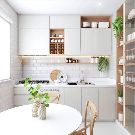 Kabinet Dapur, Minimal Kitchen, Small Kitchen Decor, Kitchen Room Design, Kitchen Inspiration Design, Kitchen Furniture Design, Tiny Kitchen, Kitchen Cabinet Design, Kitchen Sets