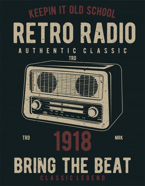 Retro Radio Illustration, Retro Radio Aesthetic, Vintage Radio Illustration, Radio Aesthetic, Radio Illustration, Retro Vintage Aesthetic, Futurisme Retro, Poster Vintage Retro, Retro Radios