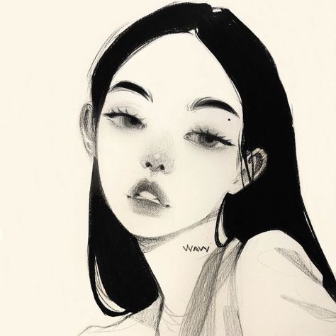 @/wavycaqe drawing on insta Ideas In Drawing, Sketches Cool, Sketch Drawing Ideas, Jennie Fanart, Inspo Art, Art Female, Female Face, Drawing Inspo, Sketch Drawing