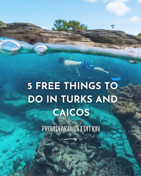 Traveling on a budget? Here are 5 free things you can do on your trip to Providenciales, Turks and Caicos (plus a few extra ideas). Turks And Caicos Excursions, Turks And Caicos Hotels, Turks And Caicos Providenciales, Turks And Caicos Vacation, Marine Environment, Secluded Beach, Caribbean Travel, Free Things To Do, Travel Collection