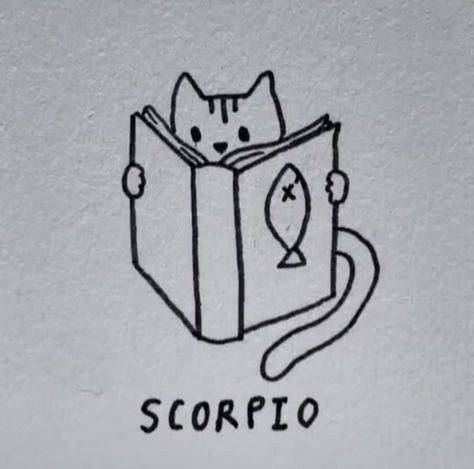 Scorpio Doodle, Little Cat Tattoo, Scorpio Drawing, Scorpio Tattoo Ideas, Tiny Tattoo Ideas, Scorpio Tattoo, Tiny Tattoo, Grunge Art, Little Cat