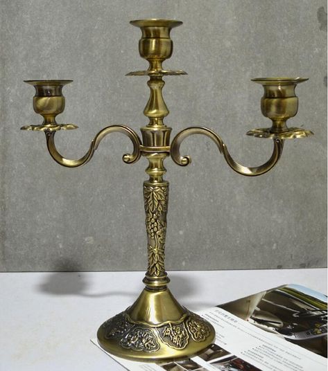 Antique Candle Holders Vintage, Old Fashioned Candle Holder, Ancient Candle Holder, Candle Holder Gold, 3 Candle Holder Decor, Old Candle Holder, Victorian Candle Holders, Antique Candle Holders, Antique Candle Holder