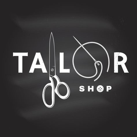 Tailoring Shop Logo Ideas, Tailor Banner Design Ideas, Ladies Tailor Shop Banner Design, Tailor Logo Design Ideas, Logo Couture Inspiration, Tailor Logo Design Branding, Tailoring Wallpaper, Sewing Typography, Tailoring Shop Interior Design Ideas