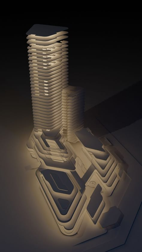 Conceptual Model, Concept Models Architecture, Architectural Model, Mall Design, Architecture Concept Diagram, Parametric Architecture, Architecture Design Sketch, Architectural Floor Plans, Skyscraper Architecture