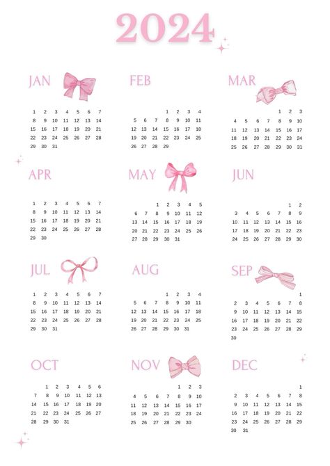 2024 Coquette Calendar 🎀 digitalplanning Coquette Bow Wallpaper, Coquette Calendar, Coquette Planner, Girly Calendar, Coquette Poster, Aesthetic Digital Planner, Pink Calendar, Pink Wallpaper Ipad, Daily Schedules