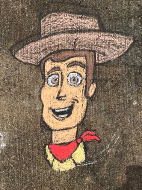 Toy Story Chalk Art, Character Chalk Art, Cute Chalk Ideas, Sidewalk Chalk Activities, Easy Chalk Drawings, Chalk Activities, Fun Chalk Art, Chalk Art Ideas, Chalk Artist