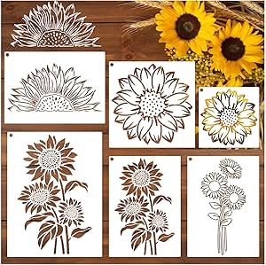 Large Sunflower Stencils Painting on Wood Wall 14.5 X 11 inch Paint for Kids Adult Art Crafts Projects Drawing Reusable Burning Pattern for Canvas Decorating (sunflower) Sunflower Stencils, Paint For Kids, Sunflower Stencil, Wood Burning Stencils, Stencils Painting, Floral Stencil, Laser Cut Wood Crafts, Fa Fal, Large Stencils