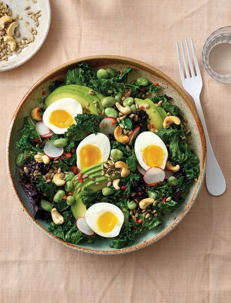 Boiled Egg And Avocado Salad, Kale Egg Salad, Salad With Boiled Egg, Boiled Egg Salad, Boiled Egg Recipes, Salad With Avocado, Avocado Egg Salad, Healthy Gluten Free Recipes, Rapeseed Oil