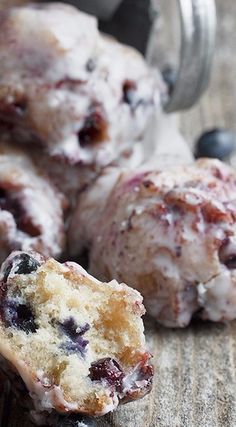 Glazed Fresh Blueberry Fritters - Seasons and Suppers Blueberry Fritters Recipe, Blueberry Fritters, Sweet Glaze, Fritter Recipes, Blueberry Recipes, Blueberry Muffins, Easy Soup Recipes, Donut Recipes, Eat Dessert