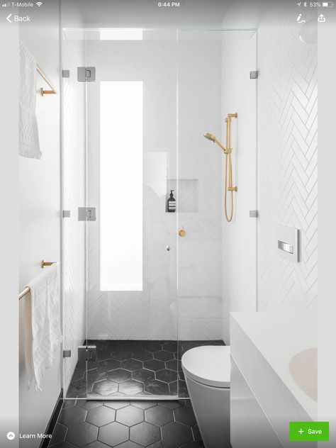 Small Narrow Bathroom, Condo Bathroom, Minimalist Bathroom Design, Small Bathroom Layout, Narrow Bathroom, Small Bathroom Makeover, Chic Bathrooms, Bathroom Layout, Minimalist Bathroom