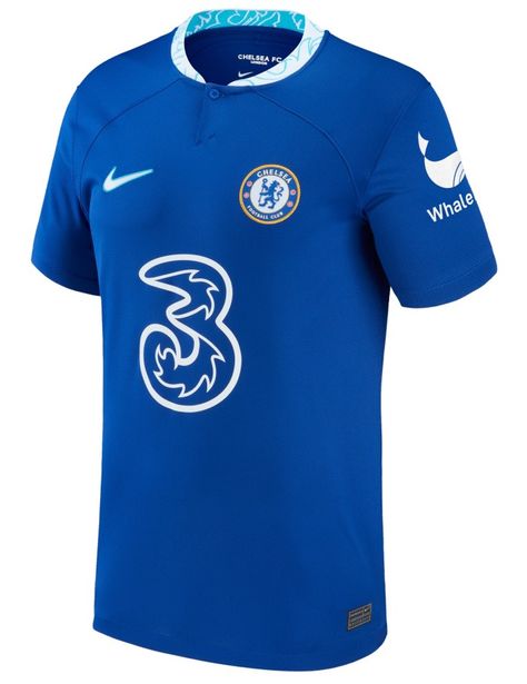 New Chelsea Jersey 2022-2023 | CFC Home Kit 22-23 by Nike with Whalefin as sleeve sponsor | Football Kit News Camisa Chelsea, Chelsea Jersey, Chelsea Shirt, Jersey Display, Kai Havertz, Fc Chelsea, Football Tops, Soccer Uniforms, Chelsea Football Club