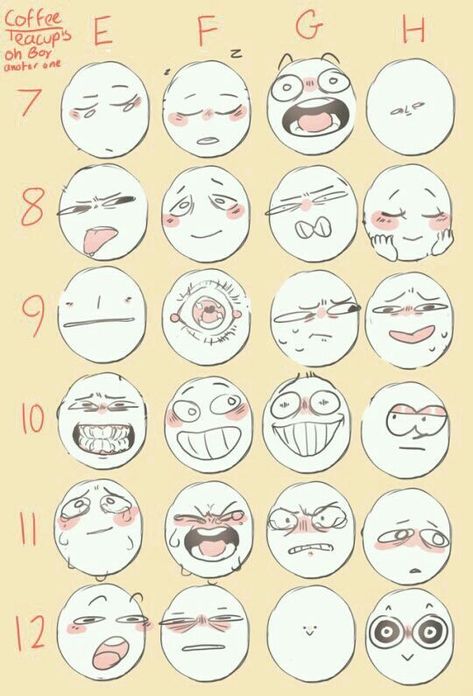 Facial Expressions Drawing, Expression Sheet, Drawing Face Expressions, Drawing Expressions, Face Expressions, Art Prompts, Anime Drawings Tutorials, Art Poses, Drawing Challenge