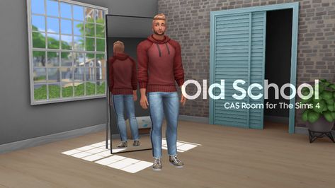 The Sims 4 - Old School CAS Room Cas Room, Sims 4 Cas Background, Cas Background, Sims 4 Traits, Sims 4 Cas Mods, Sims 4 Cc Shoes, Free Sims 4, Sims 4 Game Mods, Sims 4 Cc Skin