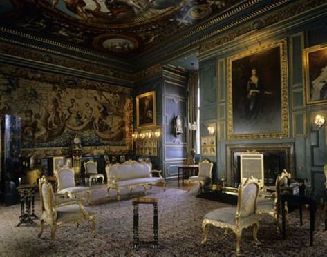 Brian J. Cano's Mystical Legends of Wales in Cardiff, Wales, UK Blue Drawing Room, Palatial Interiors, Gothic Castles, Period Interiors, Powis Castle, Castle Interiors, English Homes, Inside Castles, Historic Interiors