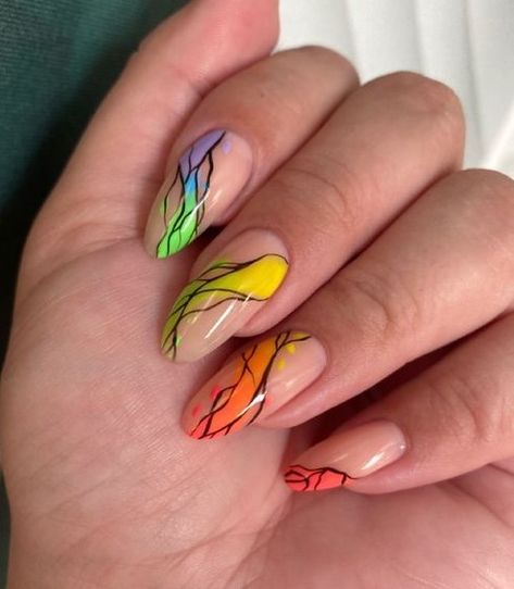 Express Your Pride with Stunning Nail Art in 2024 Pride Month Nails 2024, Pride Nails 2024, Pan Pride Nails, Pansexual Nails, Bi Pride Nails, Pride Nails Designs, Pride Month Nails, Pride Nail Art, Pride Nail