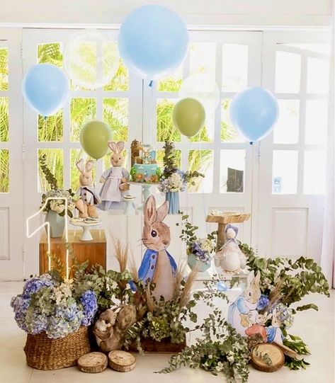 Egg Crafts Preschool, Rabbit Birthday Theme, Easter Egg Crafts Preschool, Rabbit Theme Party, Peter Rabbit Theme Party, Bunny Birthday Party, Peter Rabbit Birthday, Peter Rabbit Party, Bunny Party