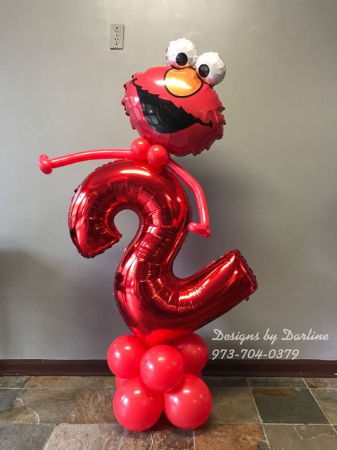 Elmo Balloon Bouquet, Elmo Balloons, Sesame Street Balloon Bouquet, Elmo Decorations, Elmo World, Elmo Party, Sesame Street Birthday Party, Elmo Birthday, Sesame Street Birthday