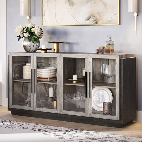 Buffet Cabinet Modern, Storage Console Table, Table For Kitchen, Cabinet Modern, Storage Console, Buffet Console, Hallway Console, Sideboard Storage Cabinet, Glass Cabinet Doors