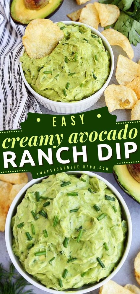 Avocado Ranch Dip, Gameday food, Gameday appetizer recipes Superbowl Menu Ideas, Ranch Appetizers, Easy Ranch Dip, Avocado Ranch Dip Recipe, Avocado Ranch Dip, Avocado Dipping Sauce, Gameday Food, Super Bowl Menu, Ranch Dip Recipe